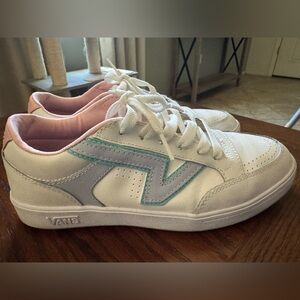 Vans White and Pink Lowland Comfy Cush size 9 (women’s)